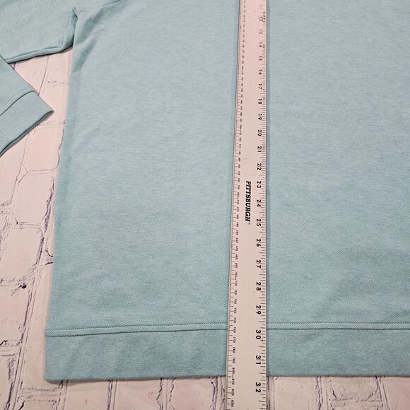 Peter Millar SZ XXL Crown Comfort 1/4 Zip Sweater Teal Golf Performance MS23K49 - Picture 2 of 12